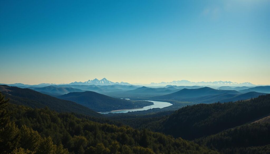 Berge, Hügel, Fluss, Klima